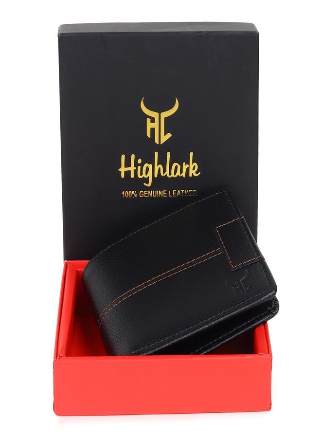 Highlark Faux Leather Wallet for Men I Slim & Compact Wallet I Credit/Debit Card Slots I 2 Currency compartments I 2 Secret compartments - Image 4